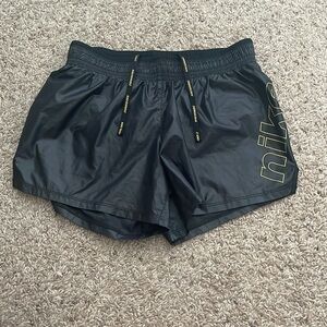 Nike running shorts Black Shorts with Gold Logo XS gym athletic workout